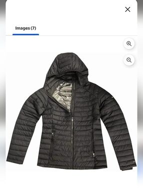Worn Once-Columbia Black Quilted Hooded Lightweight Puffer Jacket